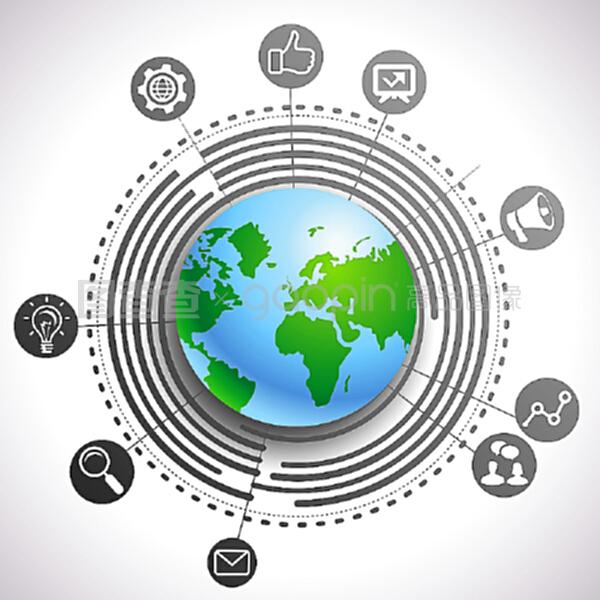 矢量互联网营销 连接全球的数字商业蓝图